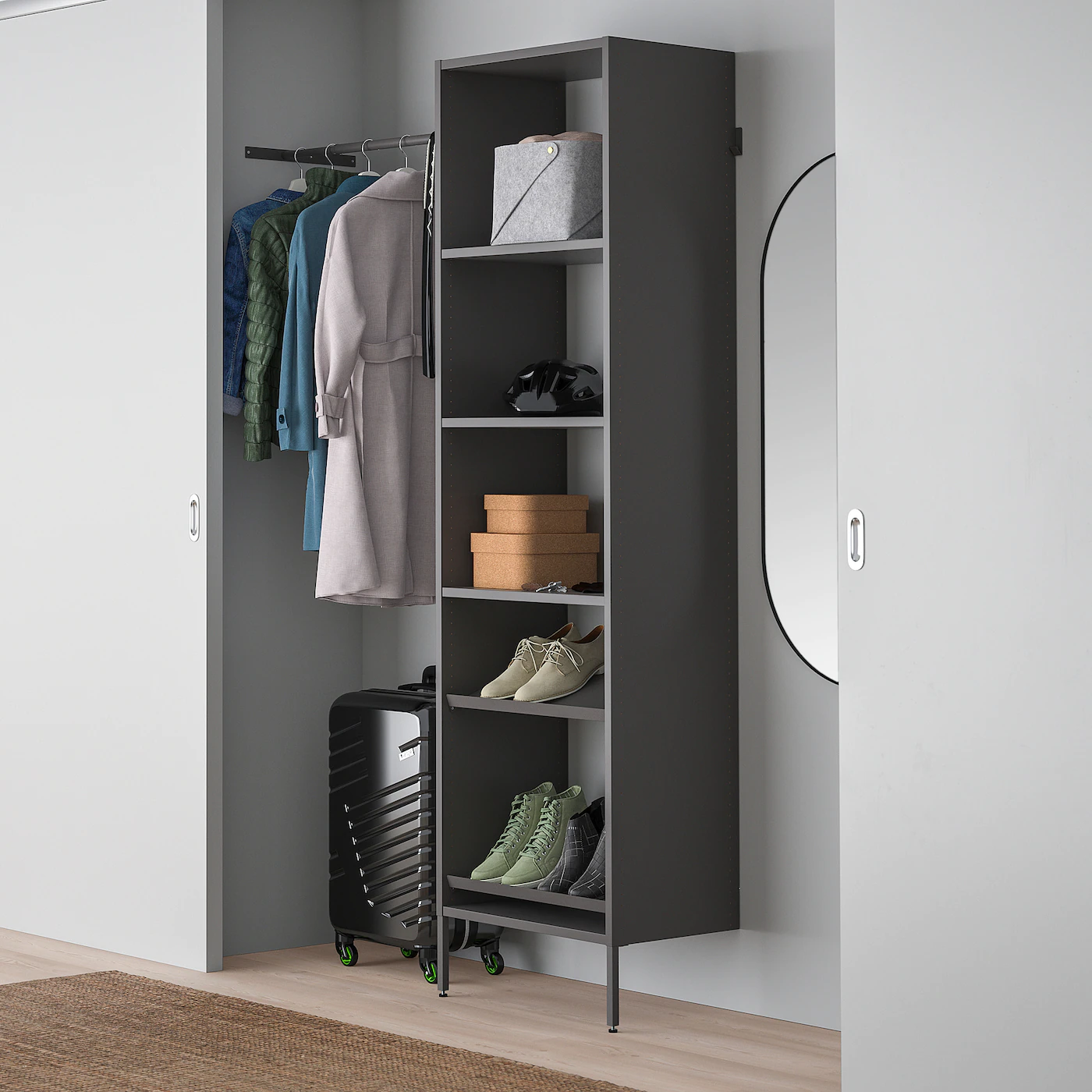 Ikea Armoi outlet store -Ikea Armoi outlet store aurdal wardrobe combination dark gray 0826608 pe776401 s5