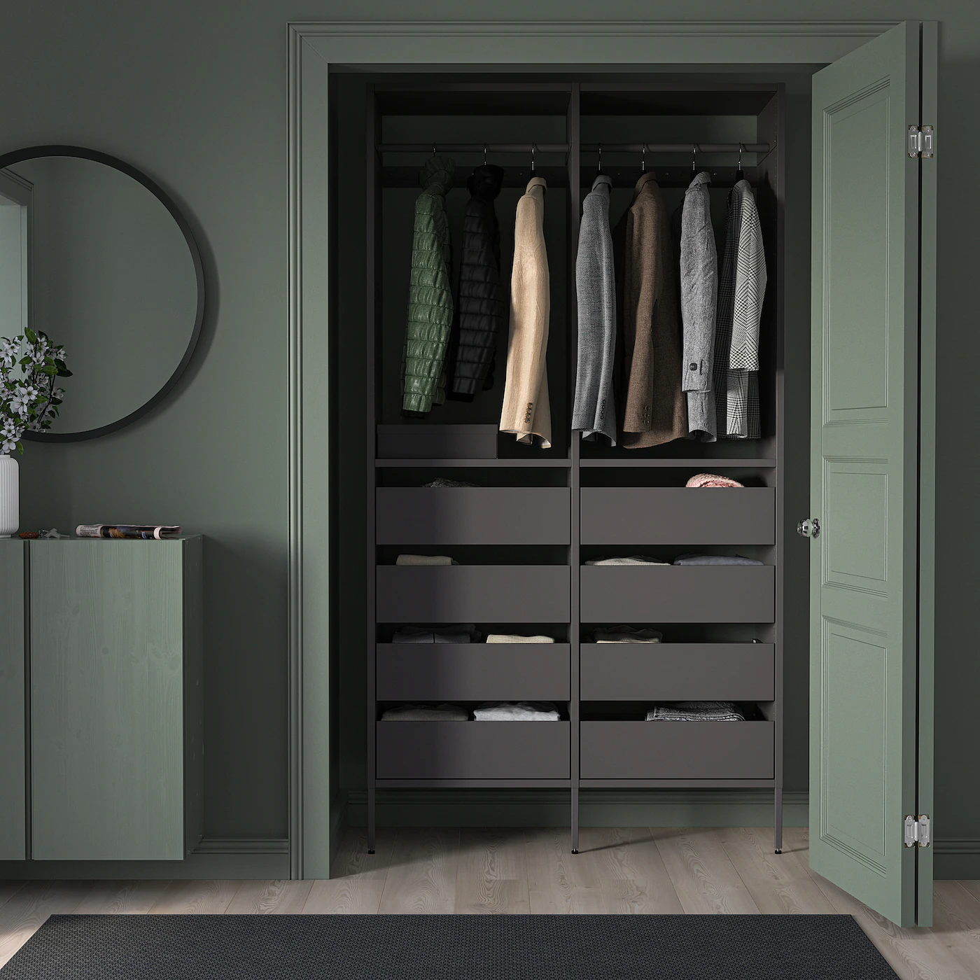 Ikea Armoi outlet store -Ikea Armoi outlet store aurdal wardrobe combination dark gray 0917242 pe785702 s5