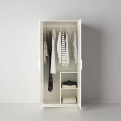IKEA BRIMNES Wardrobe With 2 Doors White 30 3/4x74 3/4 " -Ikea Armoi outlet store brimnes wardrobe with 2 doors white 0858421 pe386052 s5