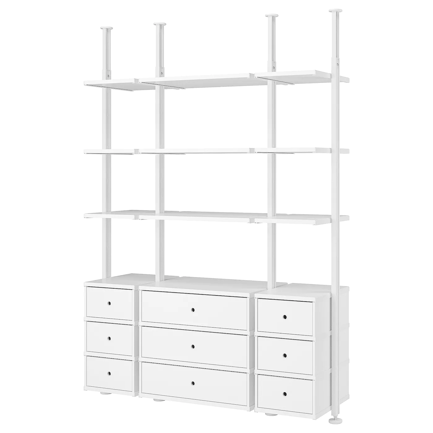 IKEA ELVARLI Open Storage Combination White 70 1/8x20x87 1/4137 3/4 "