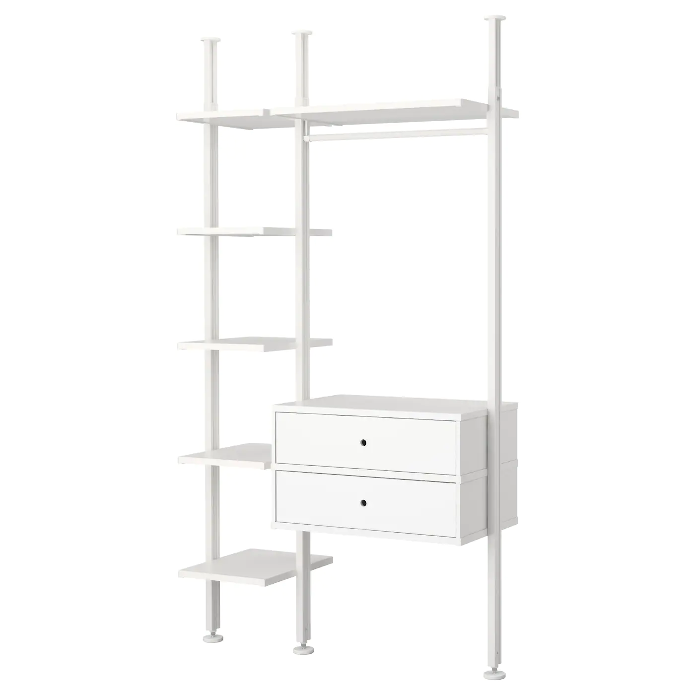 IKEA ELVARLI Wardrobe Combination White 53 1/8x20x87 1/4137 3/4 "