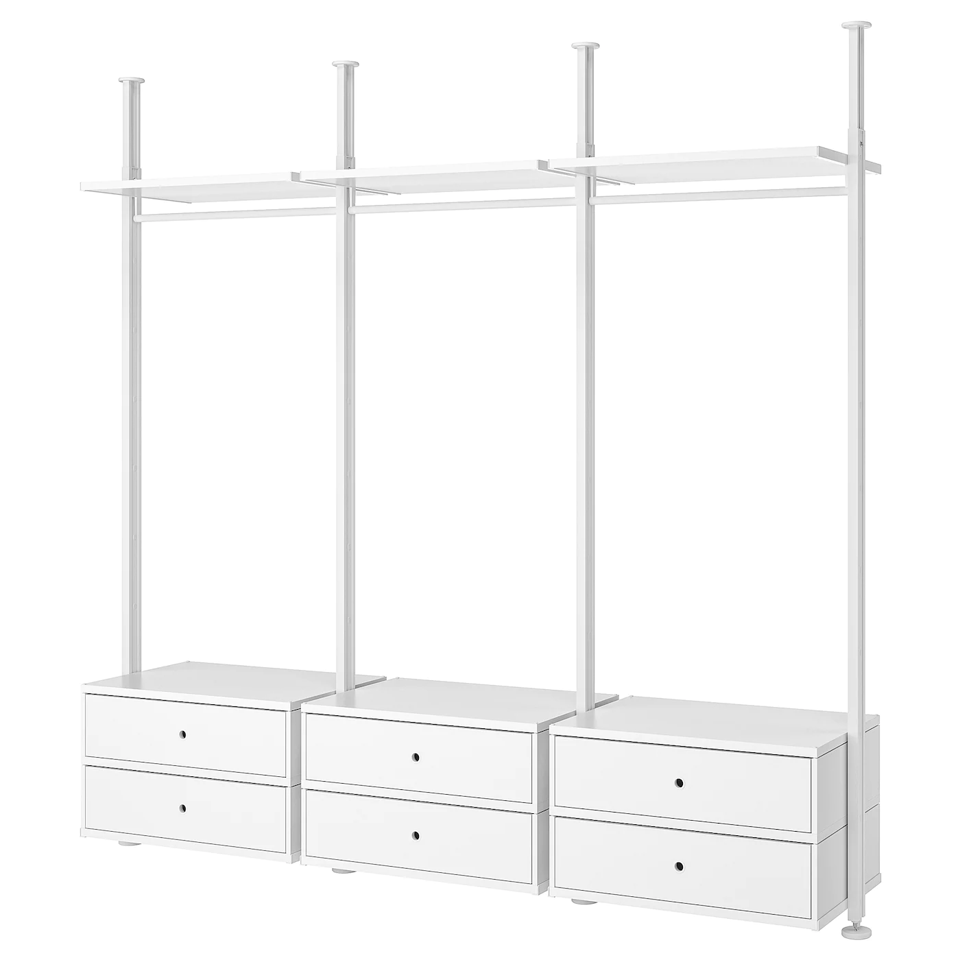 IKEA ELVARLI Wardrobe Combination White 101 3/4x20x87 1/4137 3/4 "