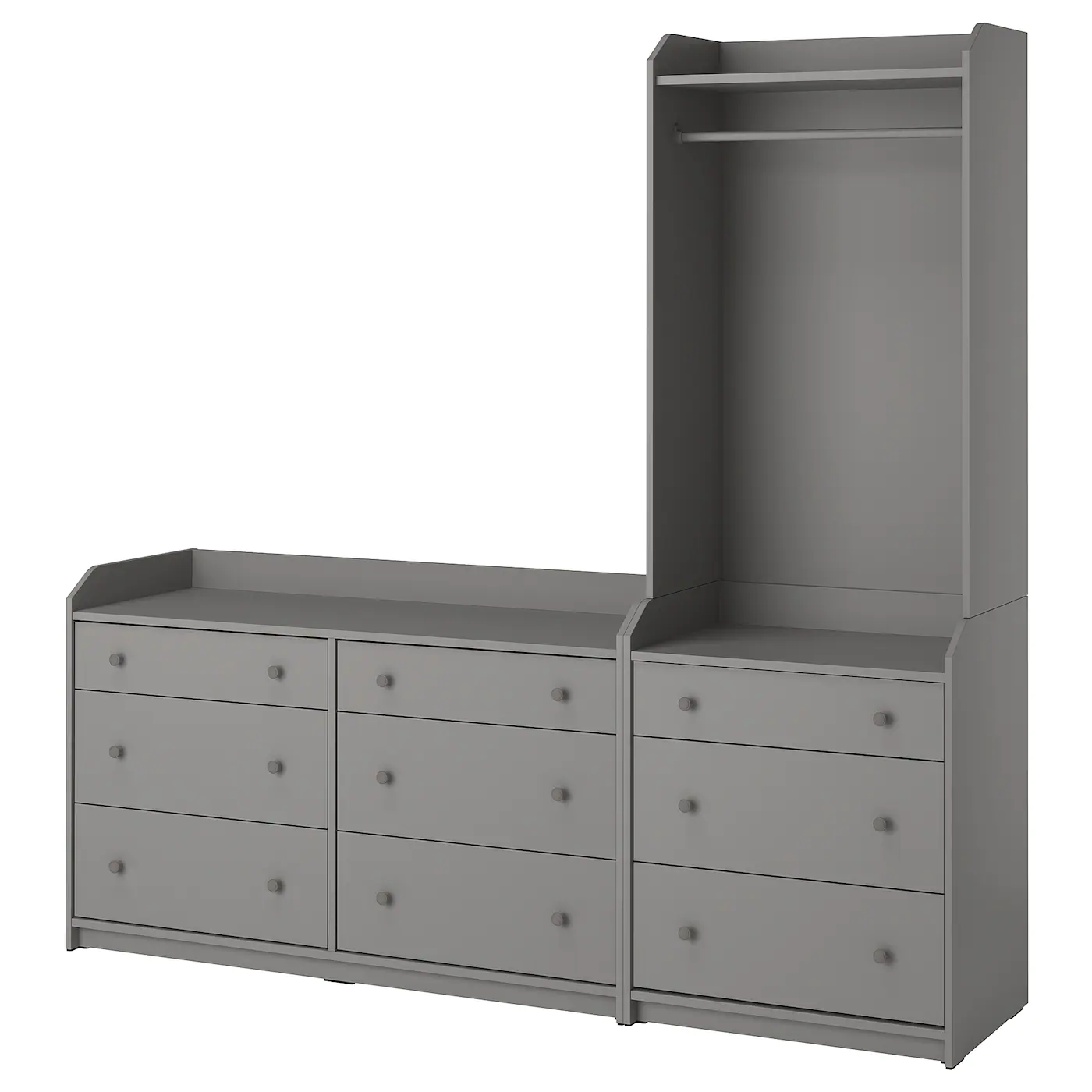 IKEA HAUGA Storage Combination Gray 81 7/8x78 3/8 "