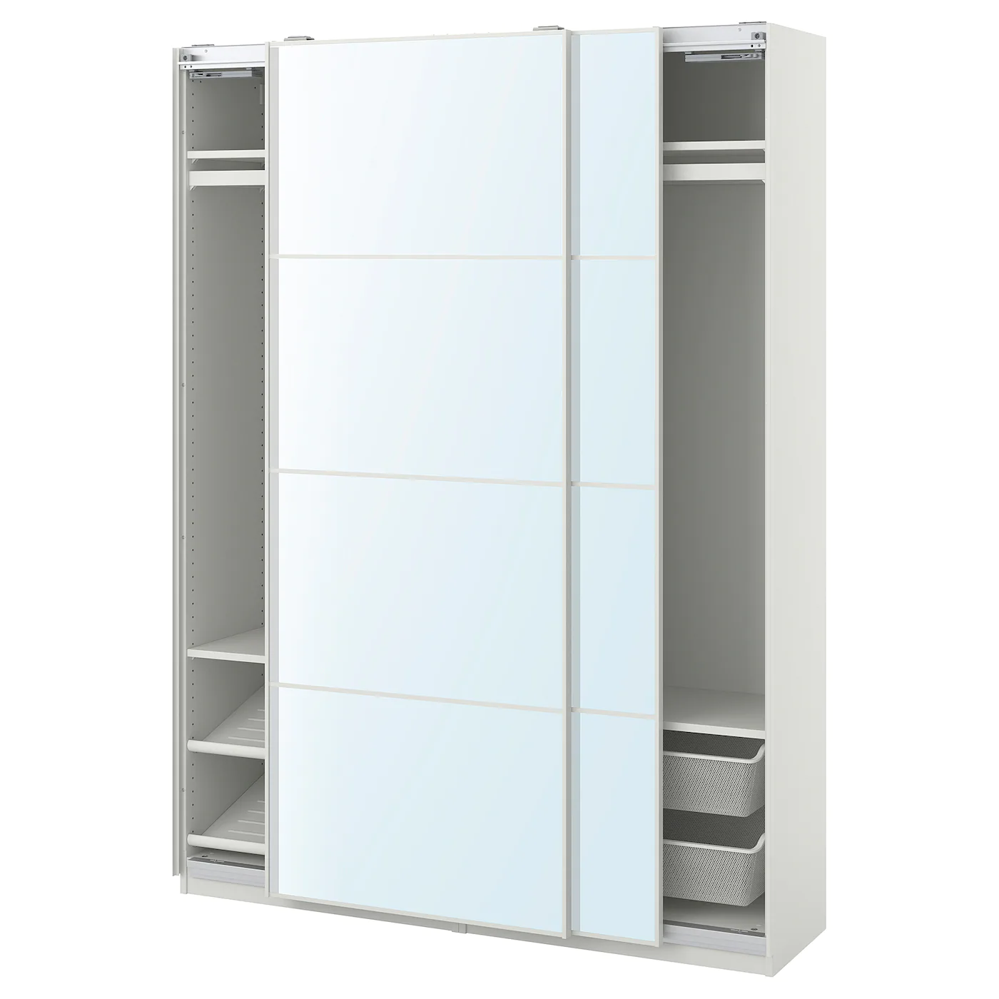 IKEA PAX / AULI Wardrobe Combination White/mirror Glass 59x17 3/8x79 1/4 "