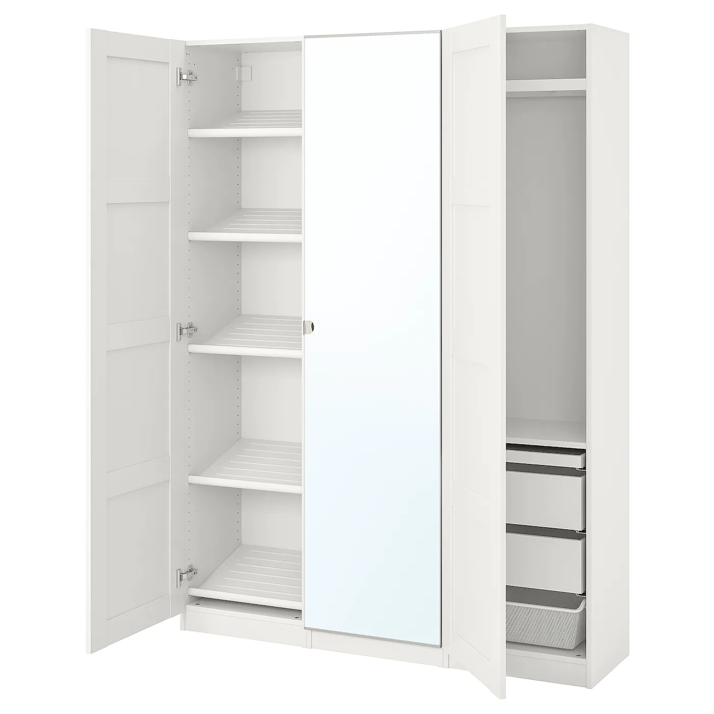 IKEA PAX / BERGSBO/VIKEDAL Wardrobe Combination White/mirror Glass 59x15x79 1/4 "