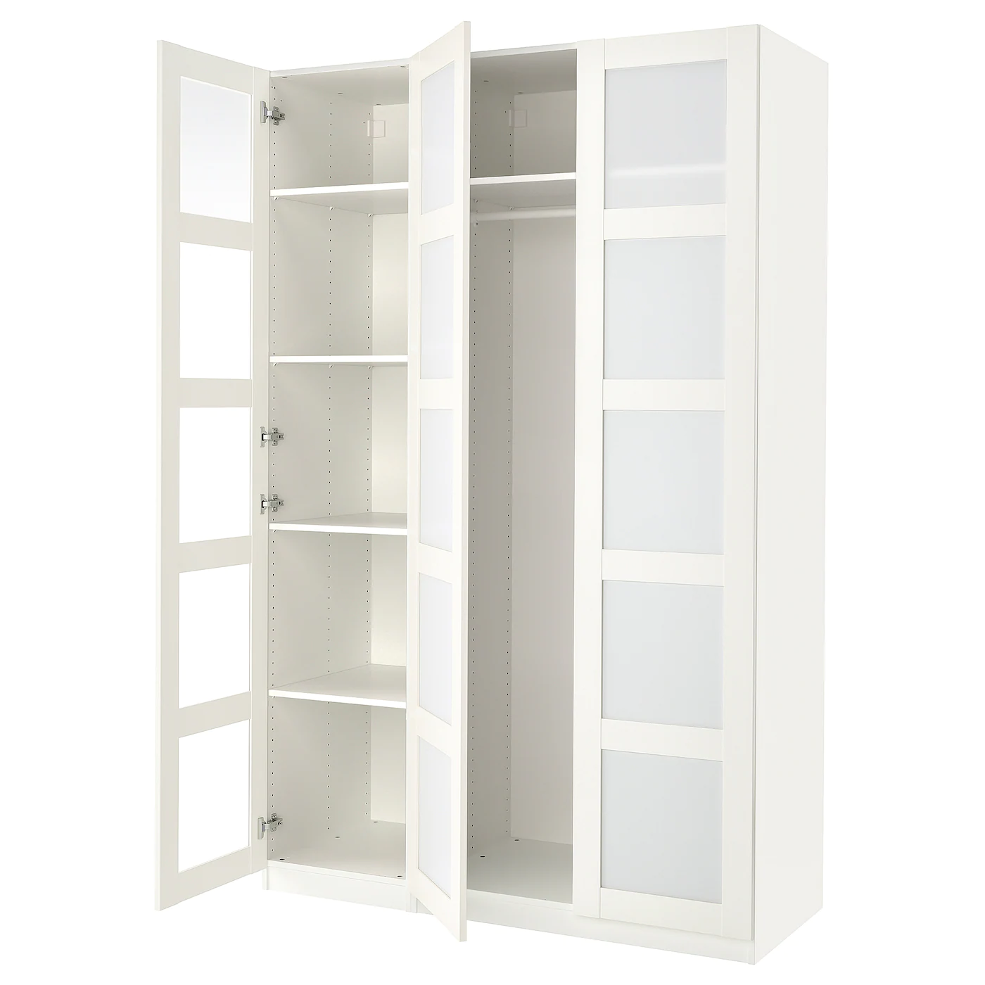 IKEA PAX / BERGSBO Wardrobe Combination White/frosted Glass/white 59x23 5/8x93 1/8 "