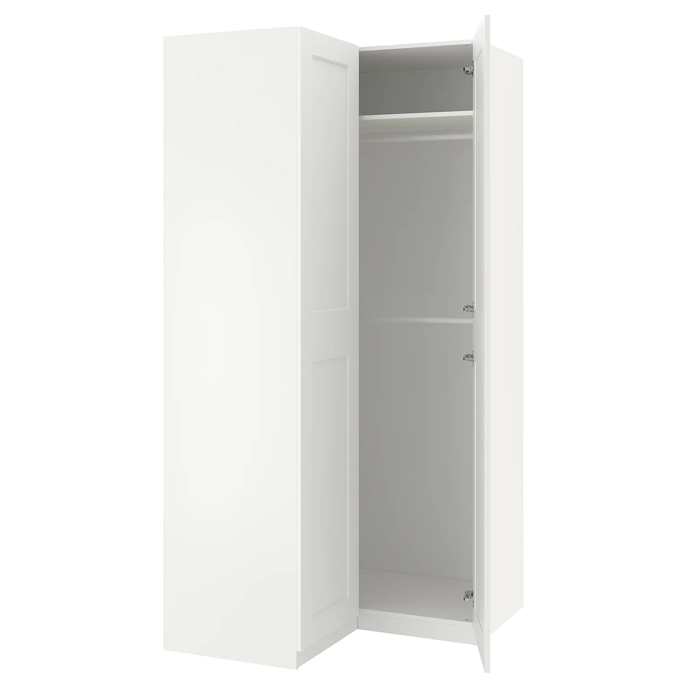IKEA PAX Corner Wardrobe White/Grimo White 43 1/2/43 1/2x93 1/8 "