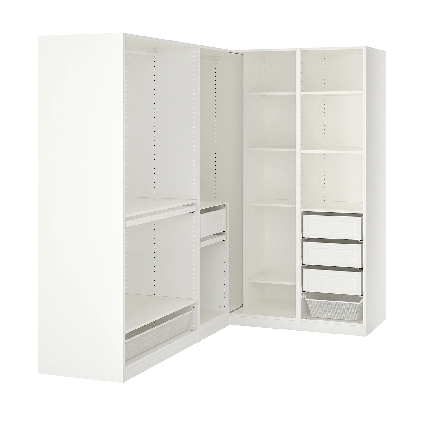IKEA PAX Corner Wardrobe White 82 3/4/63 1/8x79 1/4 " -Ikea Armoi outlet store pax corner wardrobe white 0841091 pe778783 s5