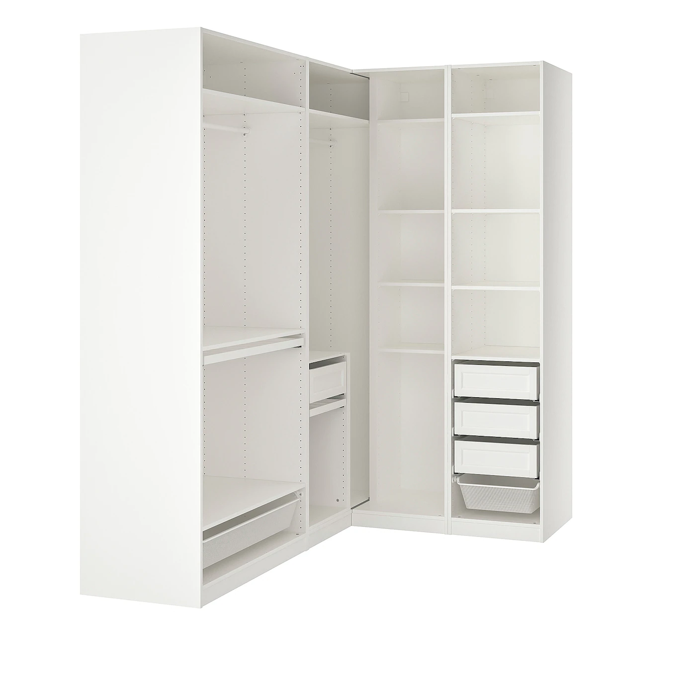 IKEA PAX Corner Wardrobe White 82 3/4/63 1/8x93 1/8 " -Ikea Armoi outlet store pax corner wardrobe white 0841093 pe778784 s5