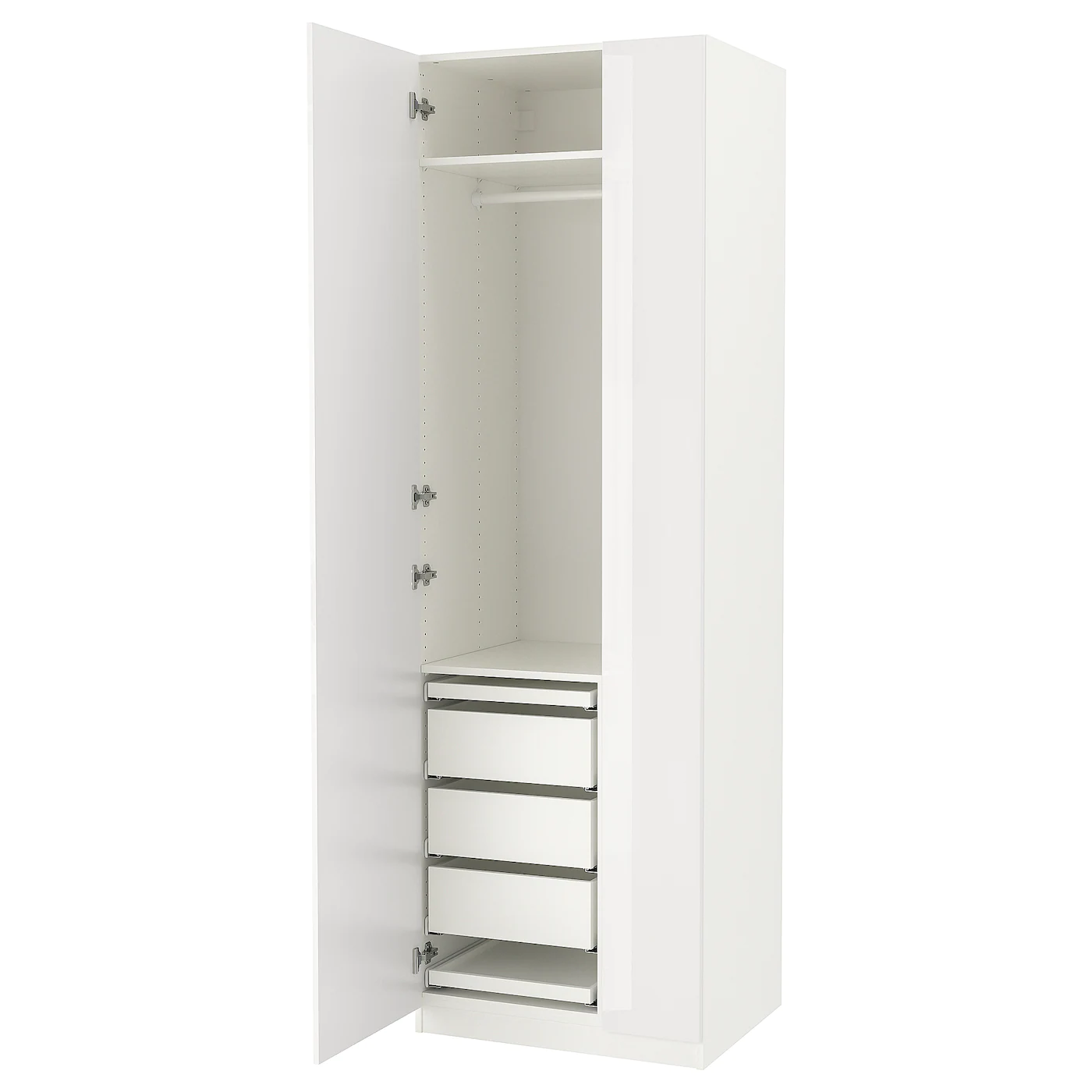 IKEA PAX / FARDAL Wardrobe Combination Highgloss/white 29 1/2x23 5/8x93 1/8 "