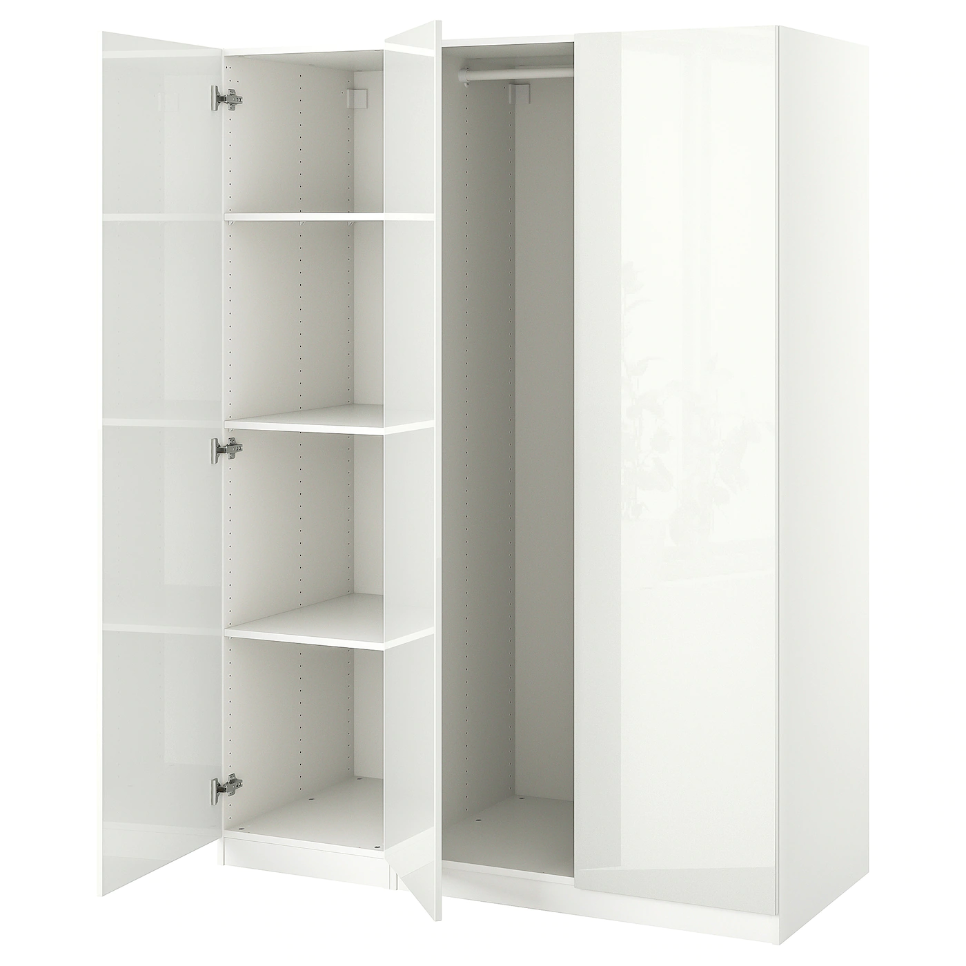 IKEA PAX / FARDAL Wardrobe Combination White/high Gloss White 59x23 5/8x79 1/4 "