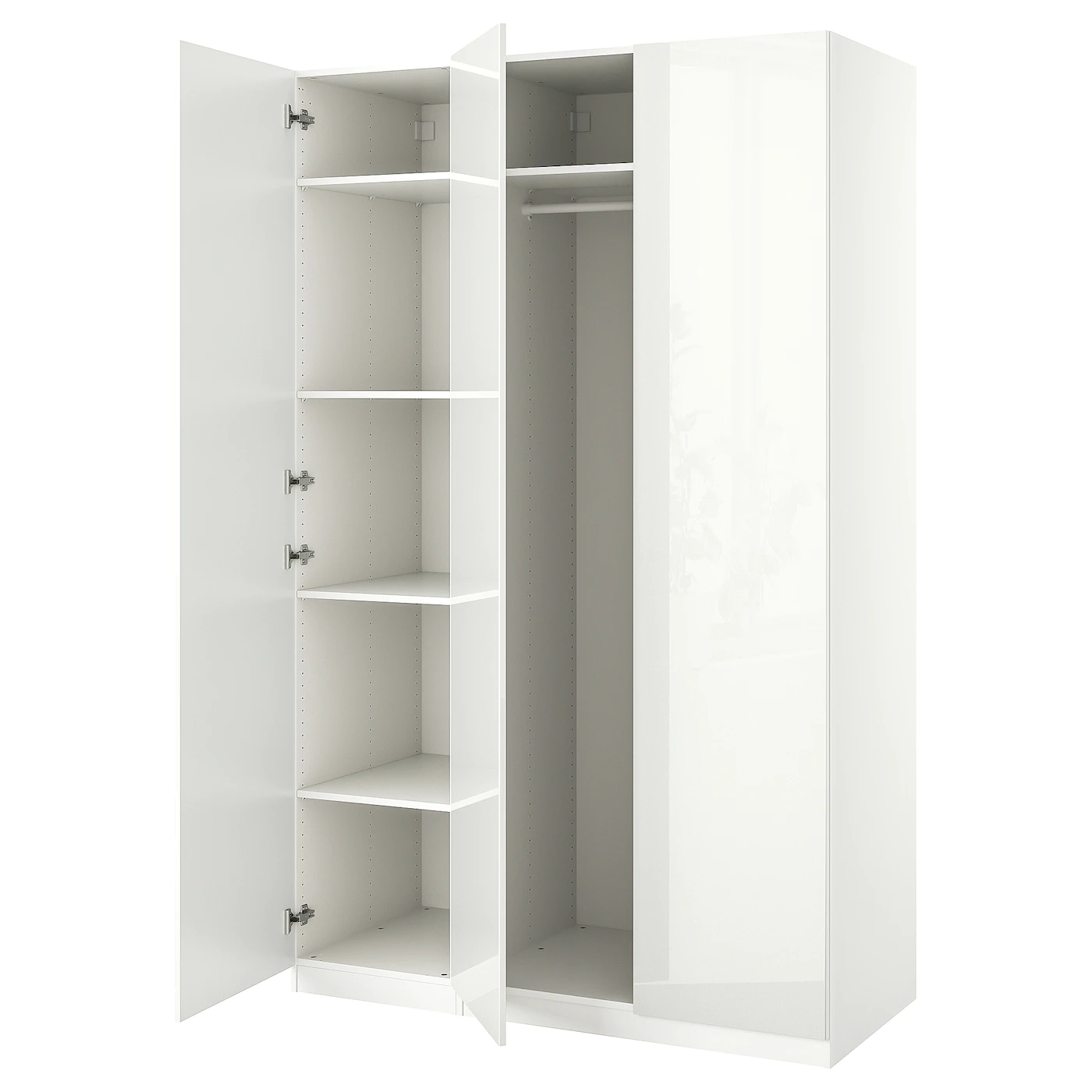 IKEA PAX / FARDAL Wardrobe Combination White/high Gloss White 59x23 5/8x93 1/8 "
