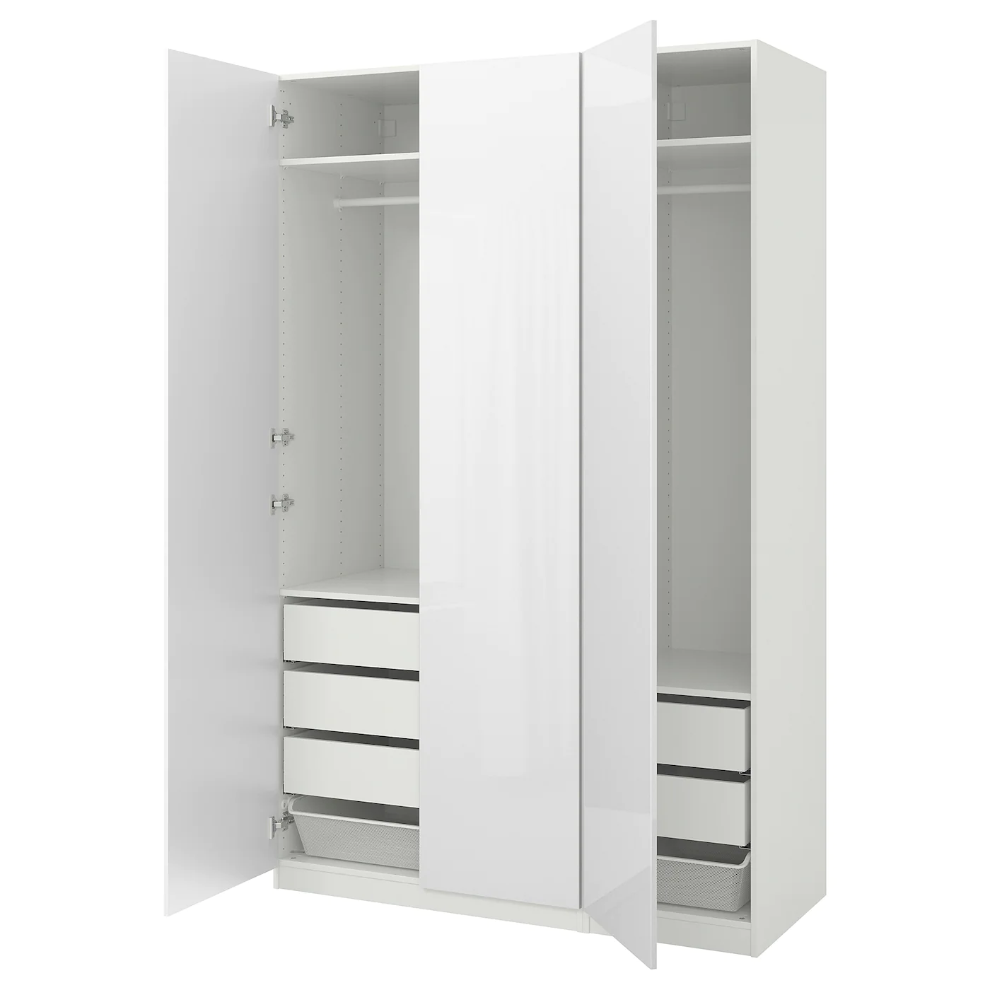 IKEA PAX / FARDAL Wardrobe White/highgloss/white 59x23 5/8x93 1/8 "