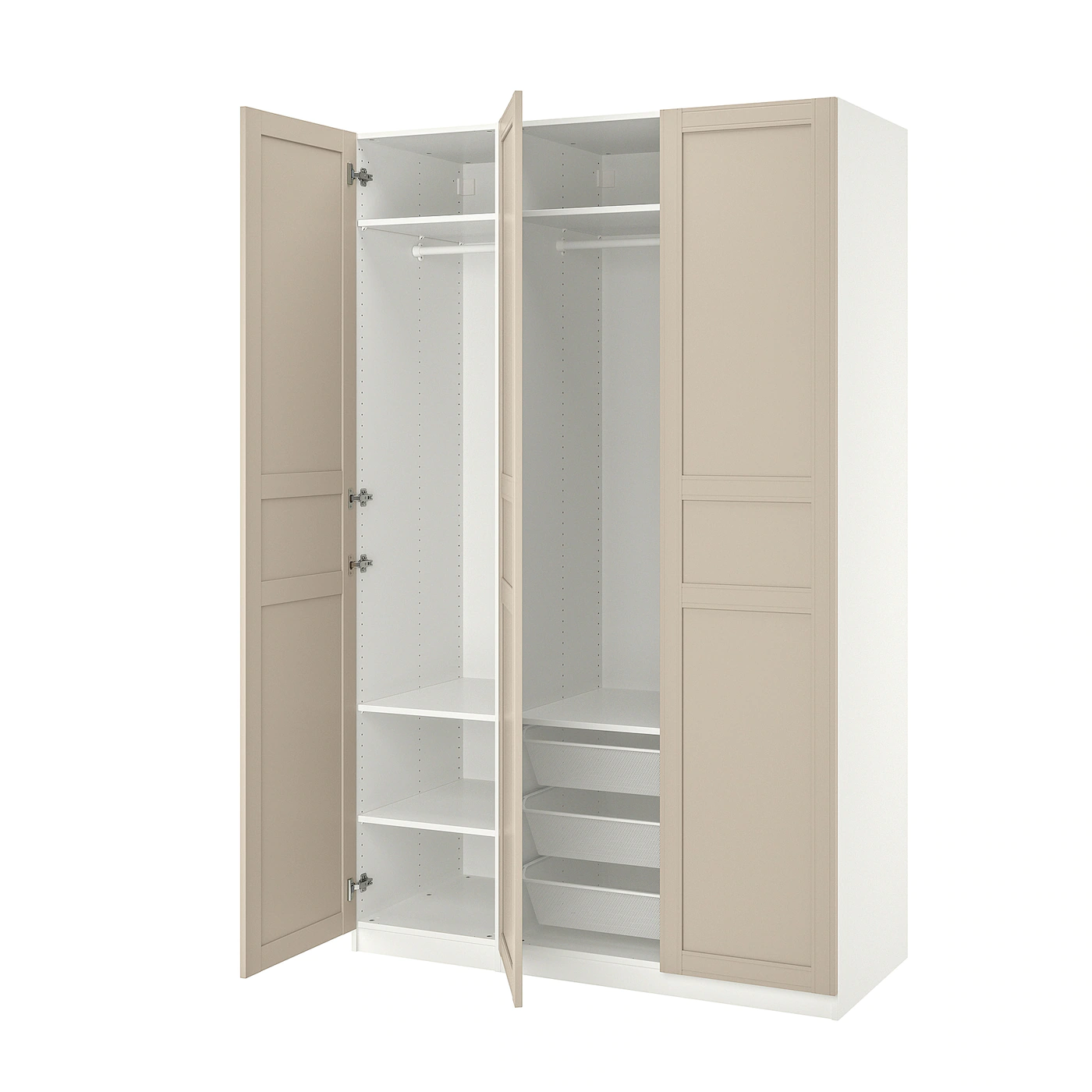 IKEA PAX / FLISBERGET Wardrobe Combination Light Beige 59x23 5/8x93 1/8 " -Ikea Armoi outlet store pax flisberget wardrobe combination light beige 1153766 pe885827 s5
