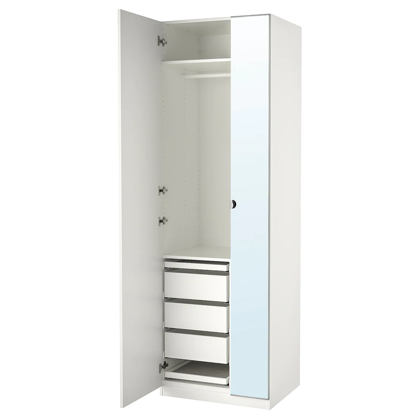 IKEA PAX / FORSAND/VIKEDAL Wardrobe Combination White/mirror Glass 29 1/2x23 5/8x93 1/8 " 2 IKEA PAX / FORSAND/VIKEDAL Wardrobe Combination White/mirror Glass 29 1/2x23 5/8x93 1/8 " -Ikea Armoi outlet store pax forsand vikedal wardrobe combination white mirror glass 0820620 pe775074 s5