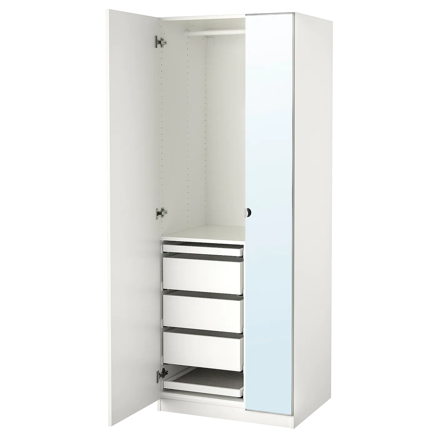 IKEA PAX / FORSAND/VIKEDAL Wardrobe Combination White/mirror Glass 29 1/2x23 5/8x79 1/4 "