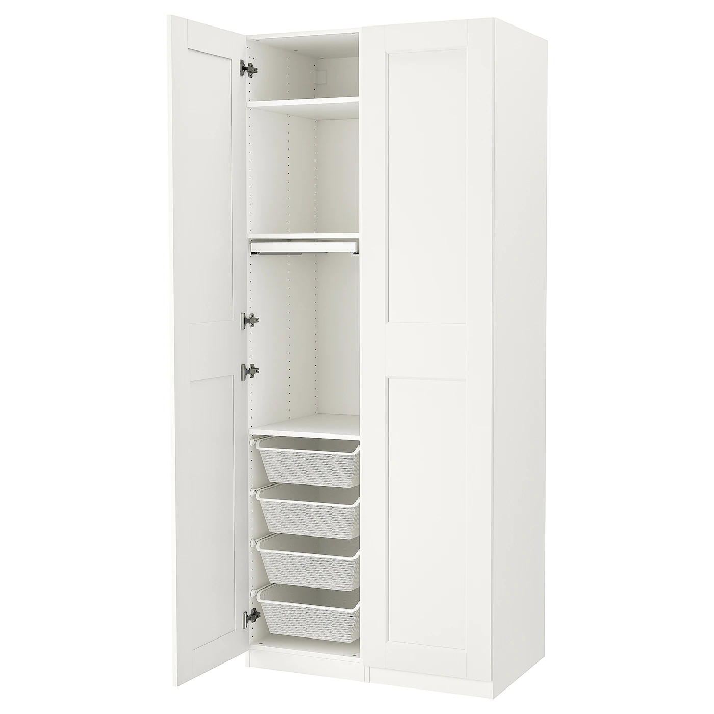IKEA PAX / GRIMO Wardrobe Combination White/white 39 3/8x23 5/8x93 1/8 " 2 IKEA PAX / GRIMO Wardrobe Combination White/white 39 3/8x23 5/8x93 1/8 " -Ikea Armoi outlet store pax grimo wardrobe combination white white 1080152 pe857920 s5