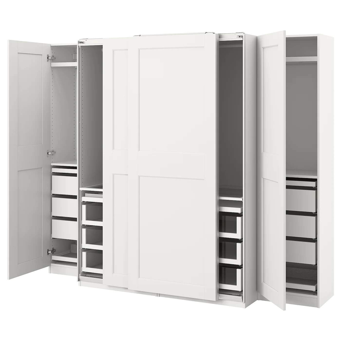 IKEA PAX / GRIMO Wardrobe Combination White 98 3/8x26x79 1/4 " 1 IKEA PAX / GRIMO Wardrobe Combination White 98 3/8x26x79 1/4 " -Ikea Armoi outlet store pax grimo wardrobe combination white 0955311 pe803746 s5