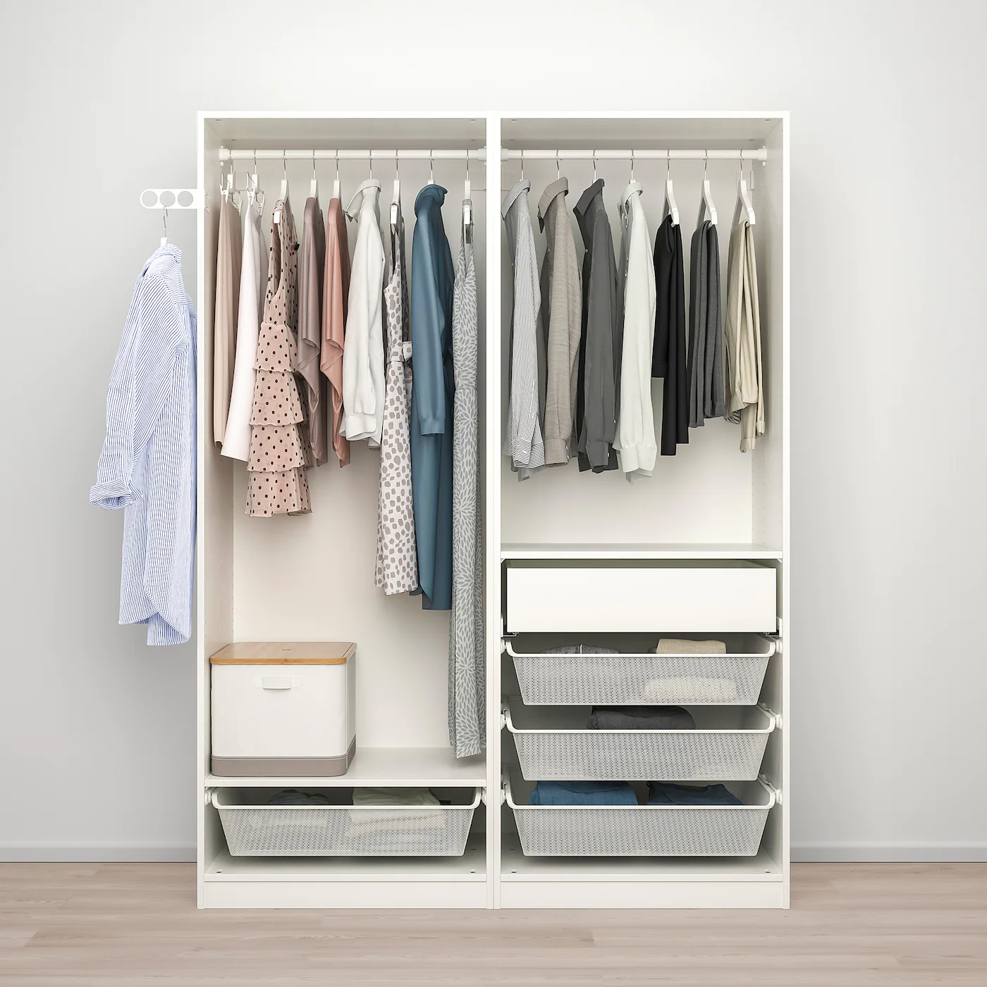 IKEA PAX / HOKKSUND Wardrobe Combination White/high Gloss Light Gray 59x26x79 1/4 " 4 IKEA PAX / HOKKSUND Wardrobe Combination White/high Gloss Light Gray 59x26x79 1/4 " - Image 2