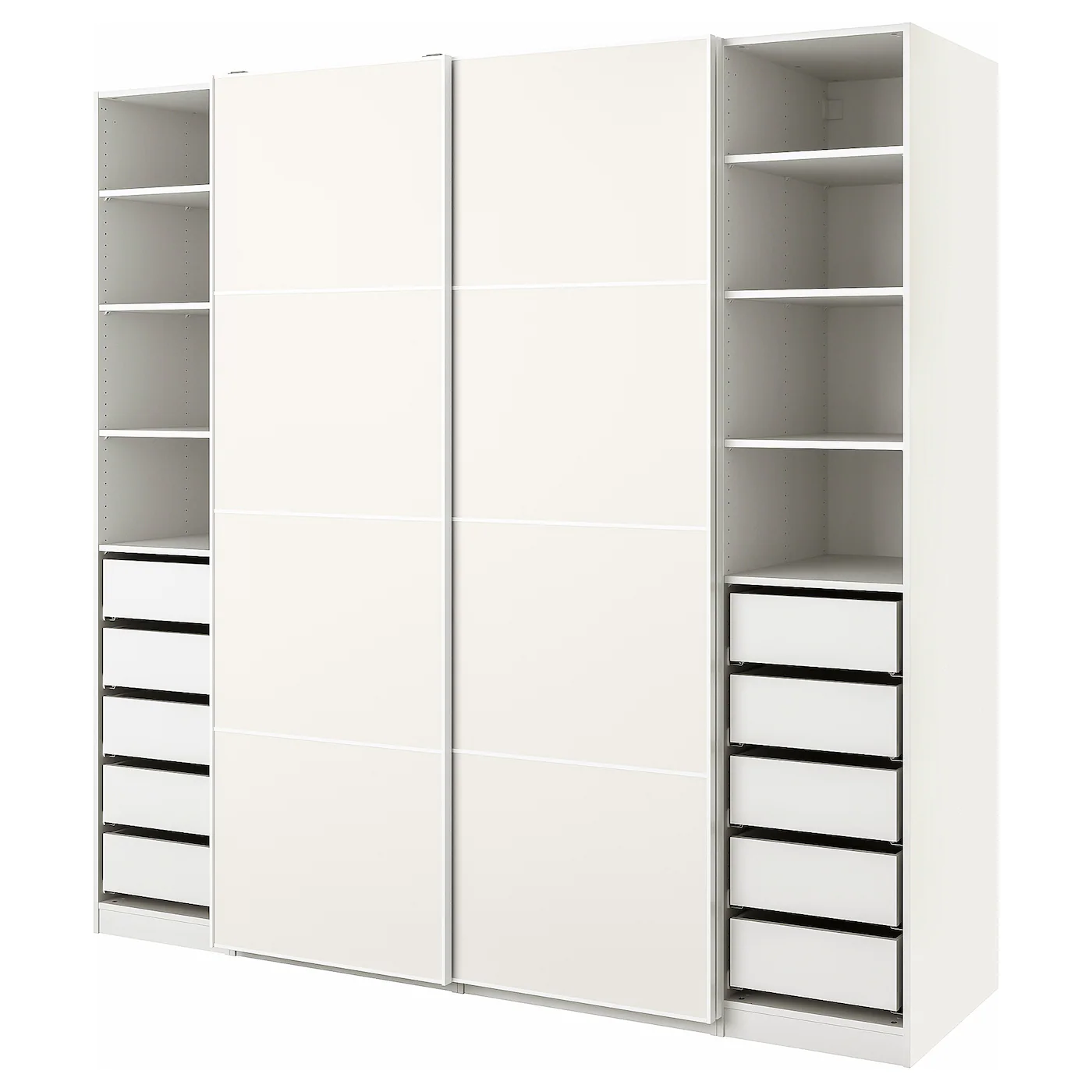 IKEA PAX / MEHAMN Wardrobe White 98 3/8x26x93 1/8 " -Ikea Armoi outlet store pax mehamn wardrobe white 1105763 pe868458 s5