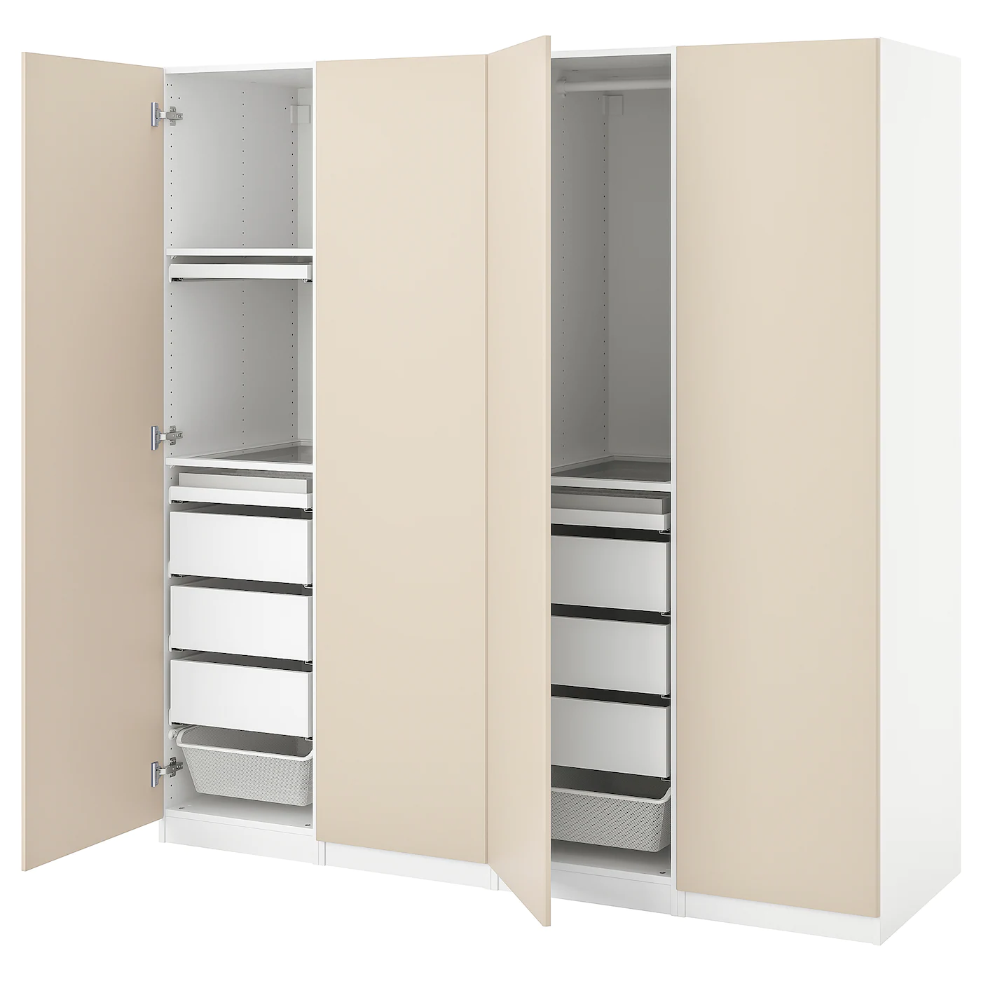 IKEA PAX / REINSVOLL Wardrobe Combination White/graybeige 78 3/4x23 5/8x79 1/4 " -Ikea Armoi outlet store pax reinsvoll wardrobe combination white gray beige 0829860 pe776773 s5