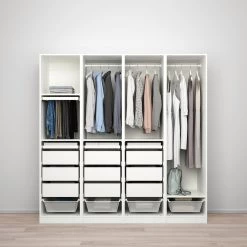 IKEA PAX / REINSVOLL Wardrobe Combination White/graybeige 78 3/4x23 5/8x79 1/4 " 8 IKEA PAX / REINSVOLL Wardrobe Combination White/graybeige 78 3/4x23 5/8x79 1/4 " -Ikea Armoi outlet store pax reinsvoll wardrobe combination white gray beige 0829861 pe776774 s5