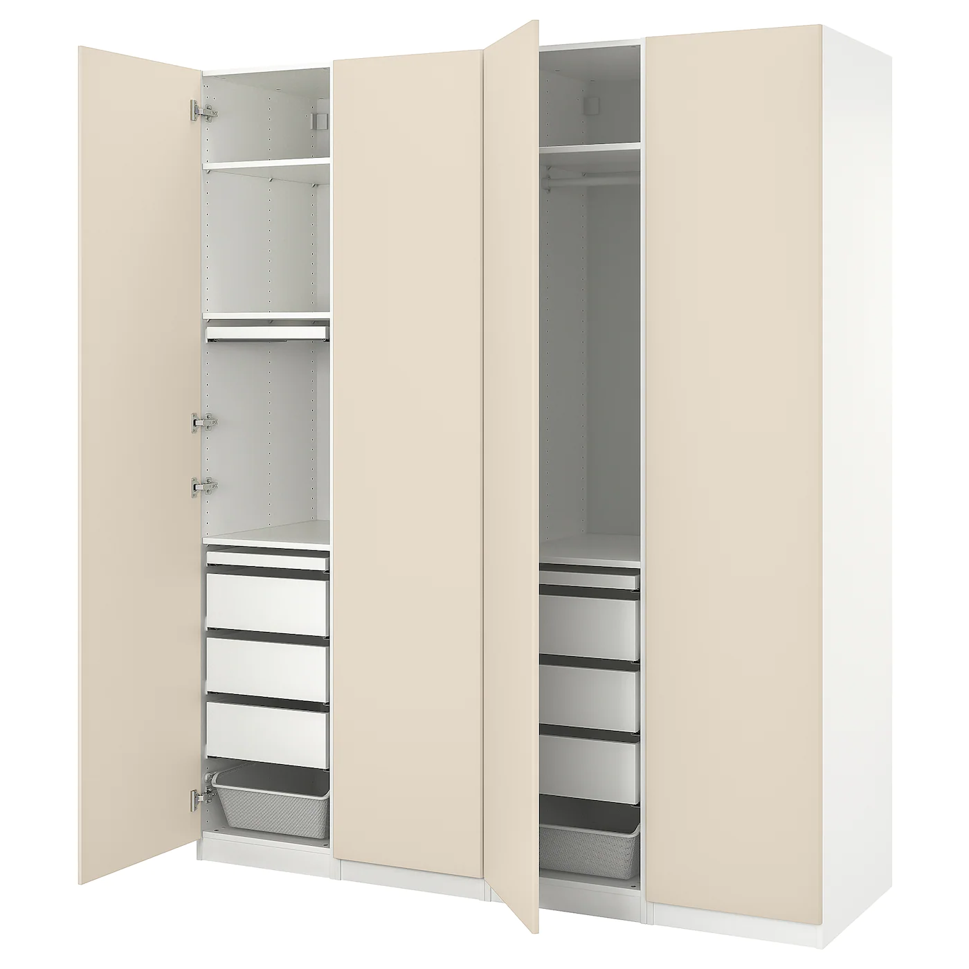 IKEA PAX / REINSVOLL Wardrobe Combination White/graybeige 78 3/4x23 5/8x93 1/8 " -Ikea Armoi outlet store pax reinsvoll wardrobe combination white gray beige 1029264 pe835672 s5