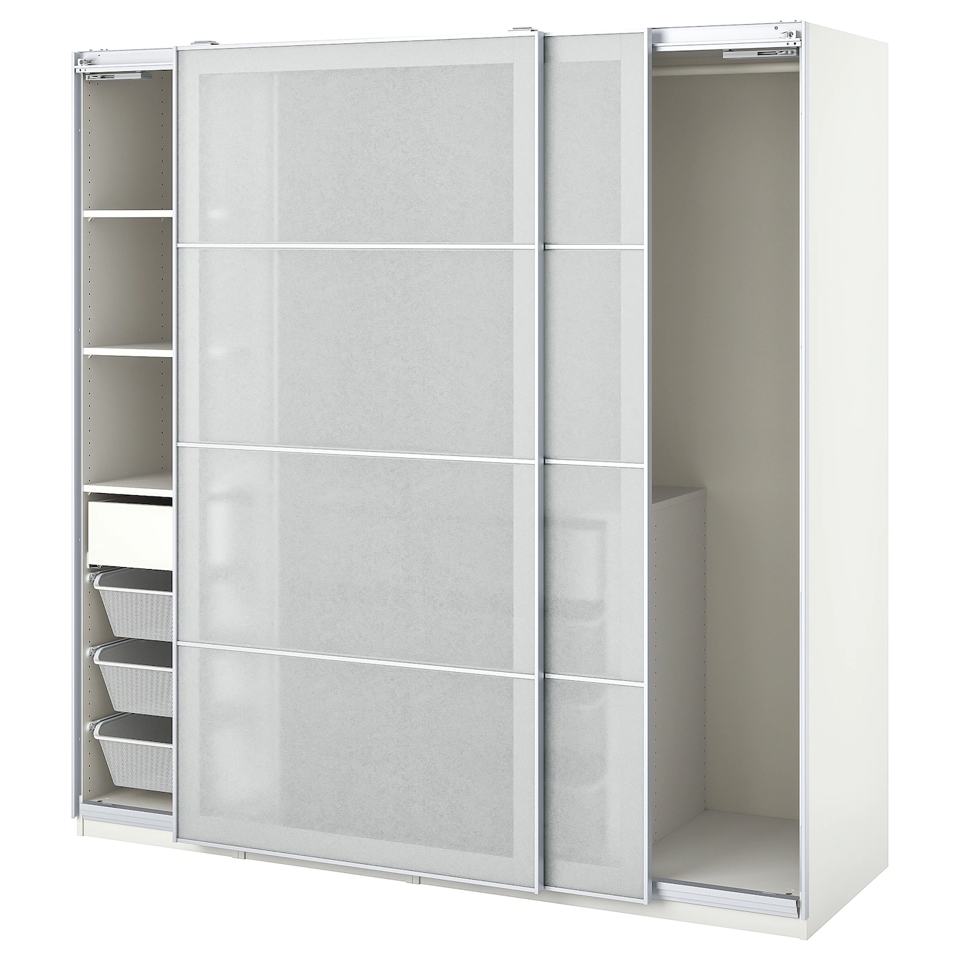 IKEA PAX / SVARTISDAL Wardrobe Combination White White/paper Effect 78 3/4x26x79 1/4 "