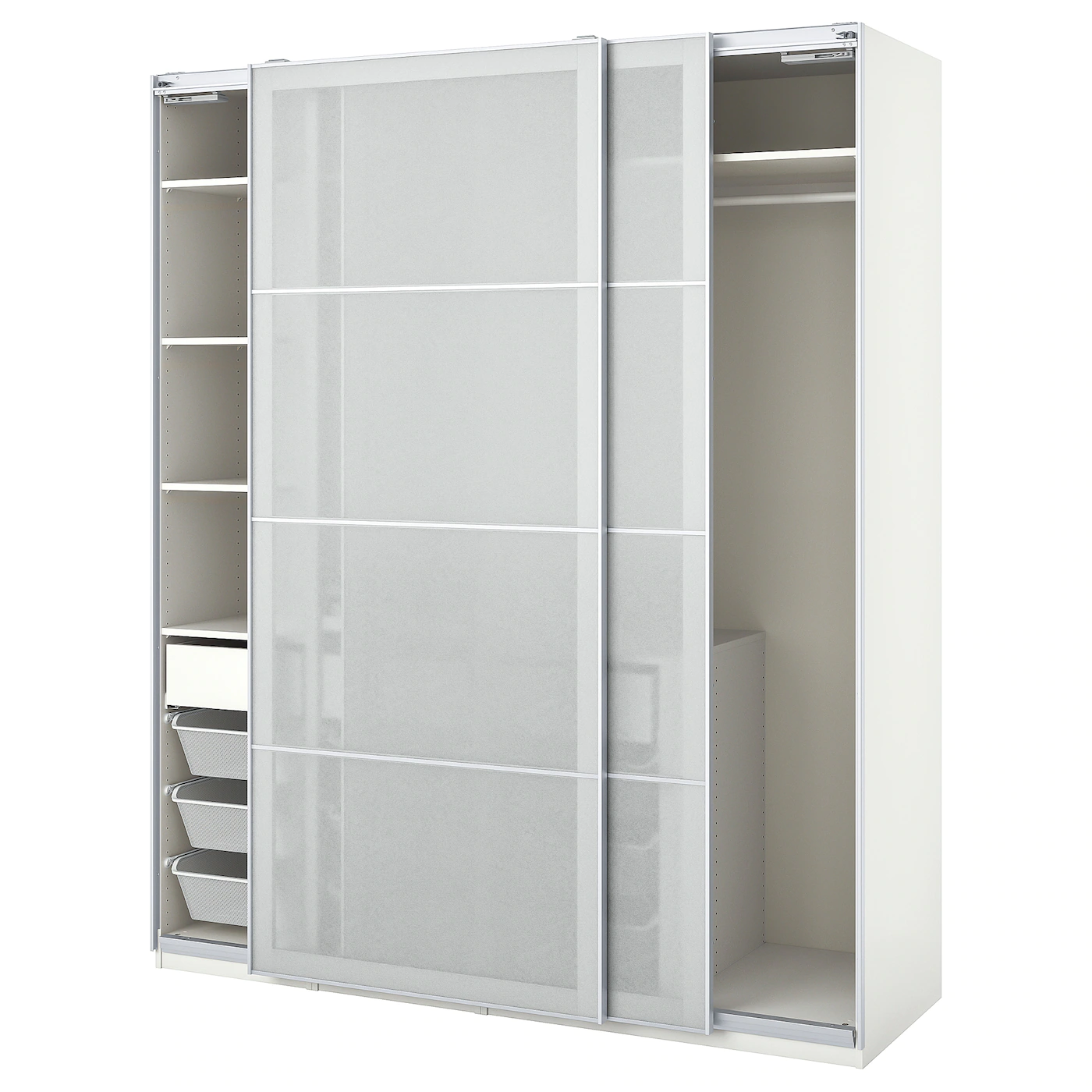 IKEA PAX / SVARTISDAL Wardrobe Combination White White/paper Effect 78 3/4x26x93 1/8 " -Ikea Armoi outlet store pax svartisdal wardrobe combination white white paper effect 0841106 pe778788 s5