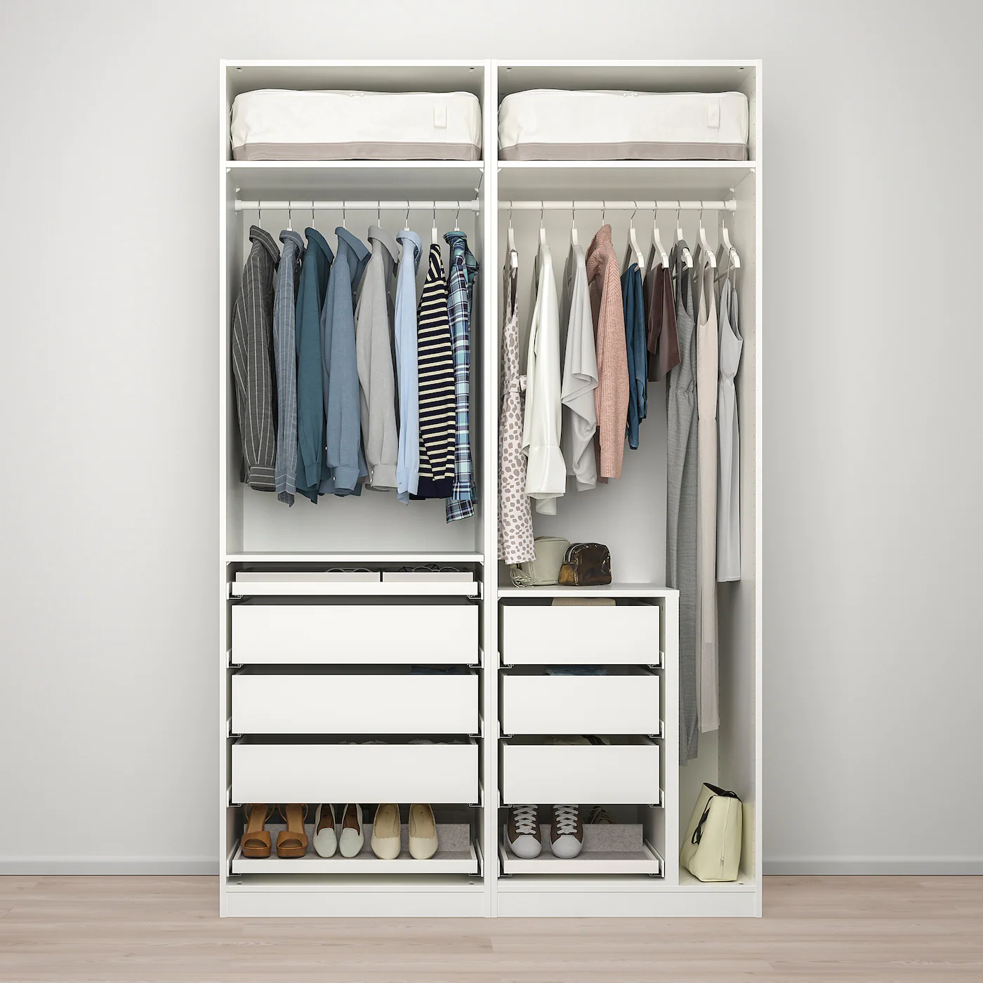 IKEA PAX / TJODALYNG/AULI Wardrobe Combination White/light Green Mirror Glass 59x26x93 1/8 " 4 IKEA PAX / TJODALYNG/AULI Wardrobe Combination White/light Green Mirror Glass 59x26x93 1/8 " - Image 2