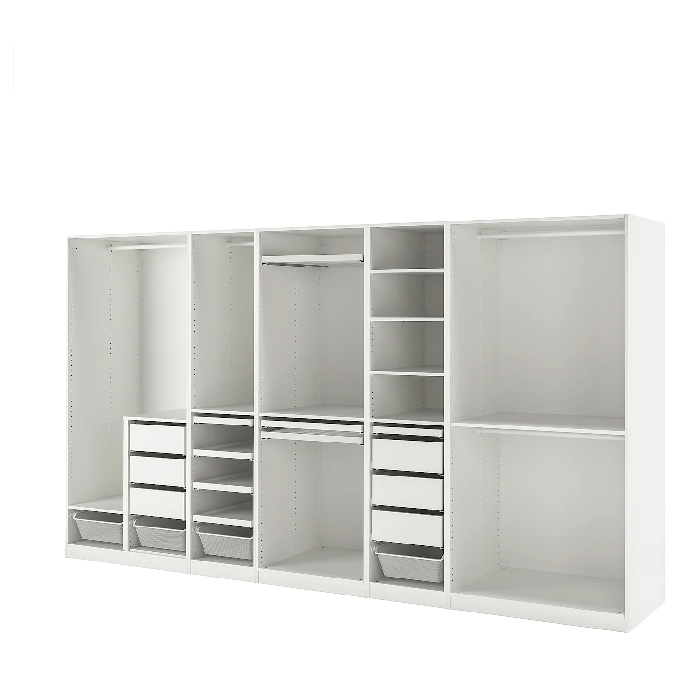IKEA PAX Wardrobe Combination White 147 5/8x22 7/8x79 1/4 "
