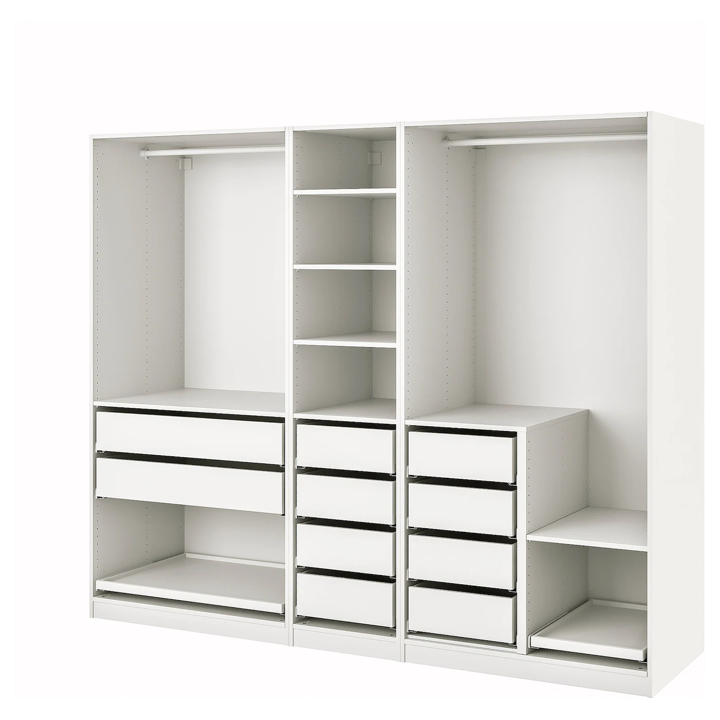 IKEA PAX Wardrobe Combination White 98 3/8x22 7/8x79 1/8 "