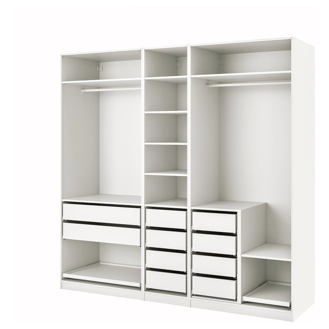 IKEA PAX Wardrobe Combination White 98 3/8x22 7/8x93 1/8 " 2 IKEA PAX Wardrobe Combination White 98 3/8x22 7/8x93 1/8 " -Ikea Armoi outlet store pax wardrobe combination white 1080342 pe857976 s5