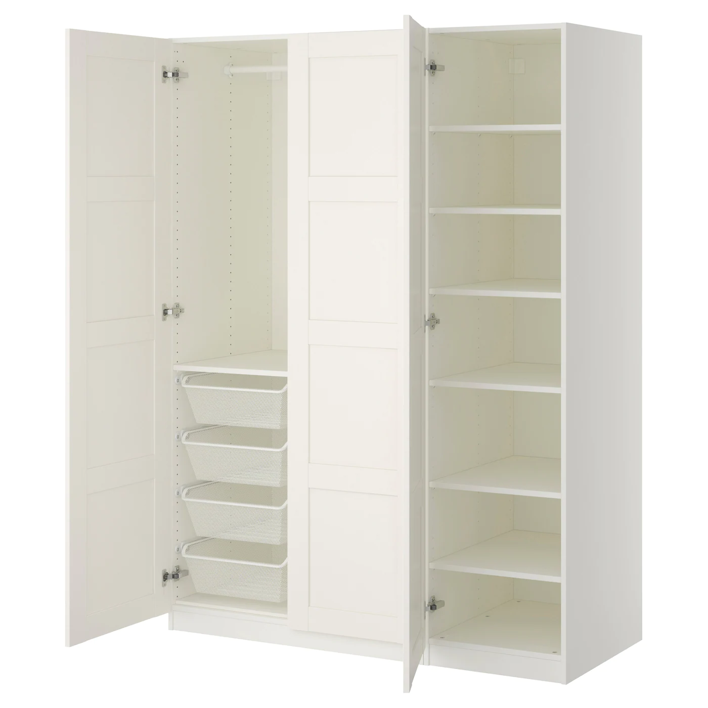 IKEA PAX Wardrobe White/Bergsbo White 59x23 5/8x79 1/4 " -Ikea Armoi outlet store pax wardrobe white bergsbo white 0258313 pe402253 s5