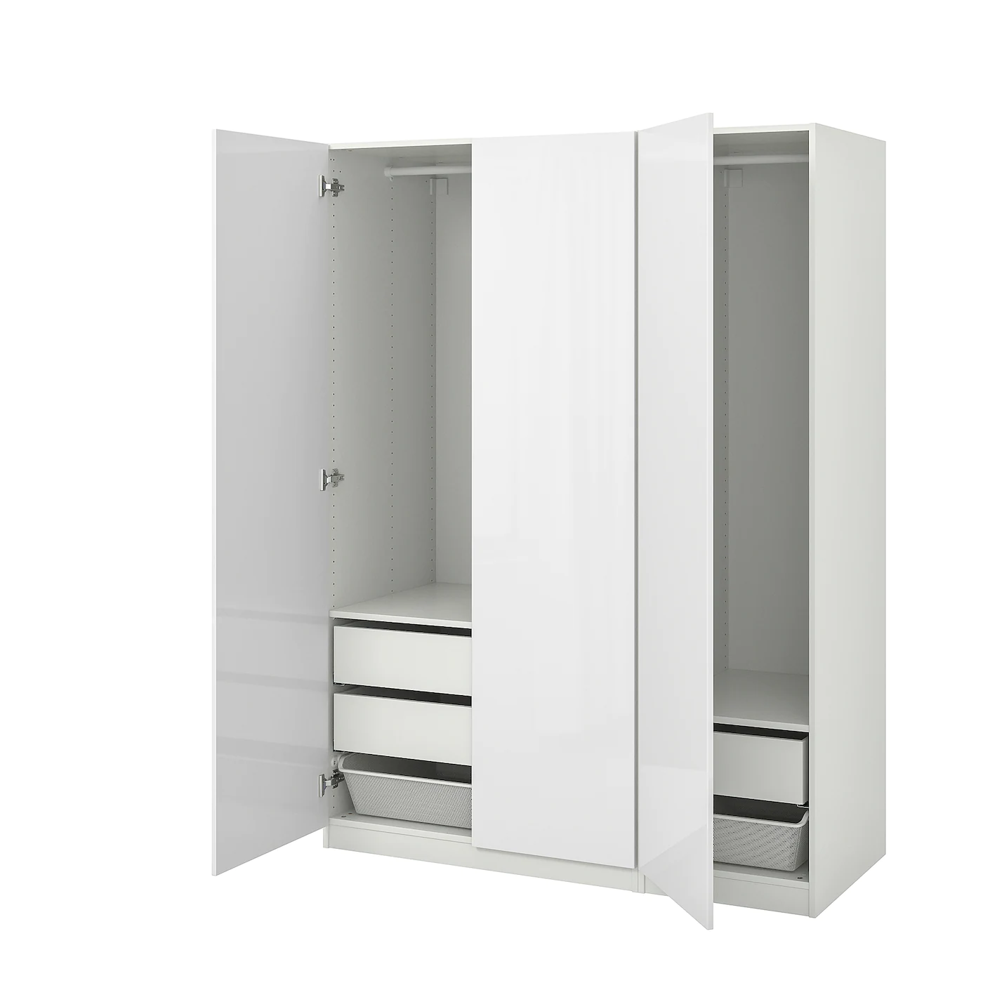 IKEA PAX Wardrobe White/Fardal Highgloss/white 59x23 5/8x79 1/4 "