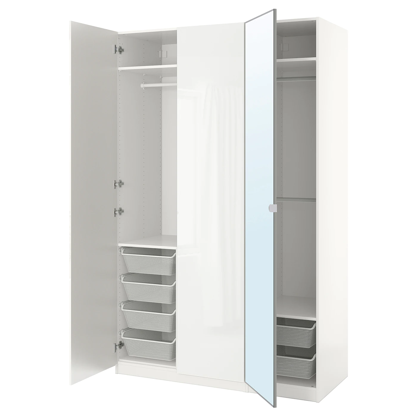 IKEA PAX Wardrobe White/Fardal Vikedal 59x23 5/8x93 1/8 "