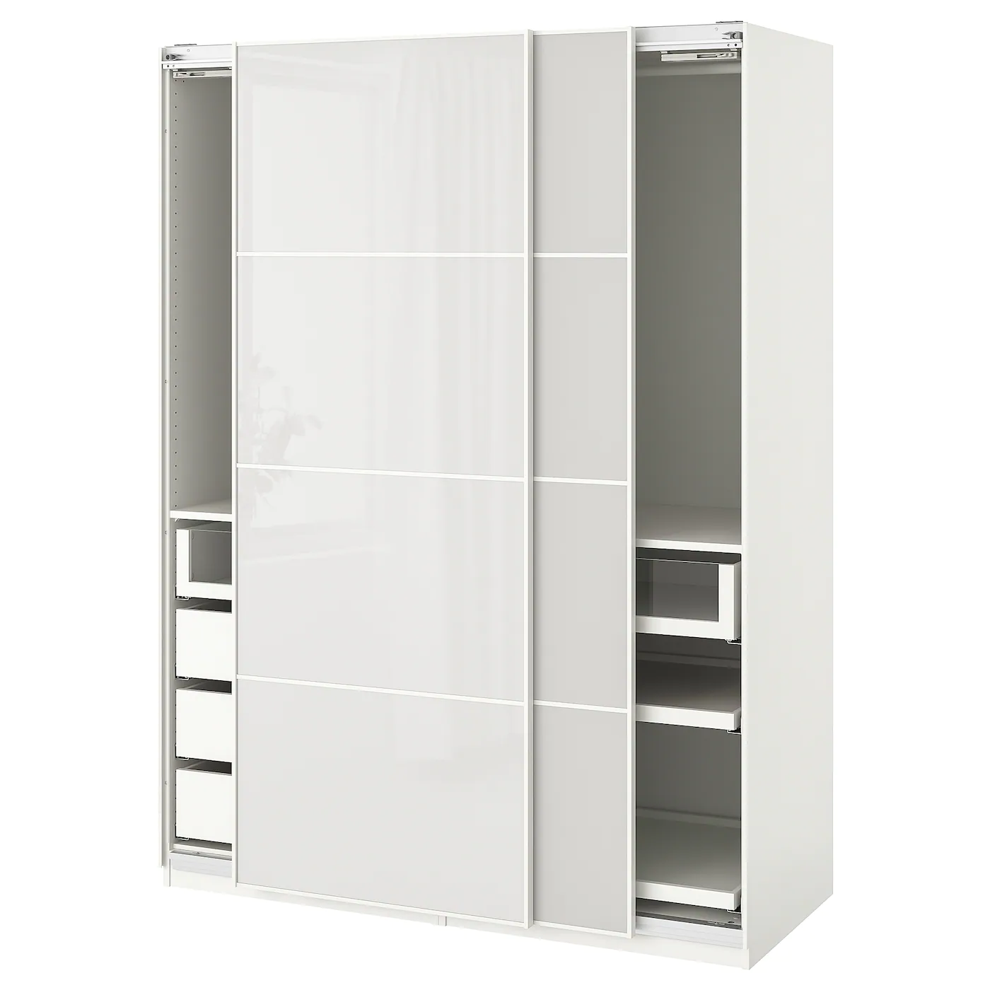 IKEA PAX Wardrobe White/Hokksund Light Gray 59x26x79 1/4 "