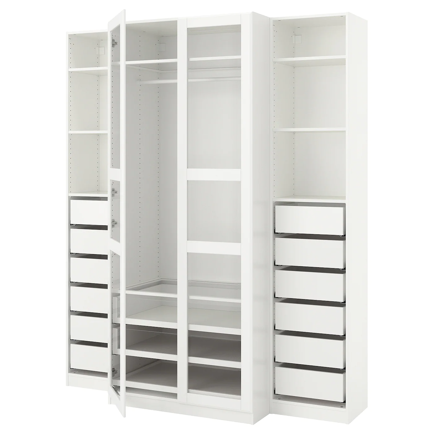 IKEA PAX Wardrobe White/Tyssedal Glass 78 3/4x23 5/8x93 1/8 " -Ikea Armoi outlet store pax wardrobe white tyssedal glass 0716088 pe730704 s5