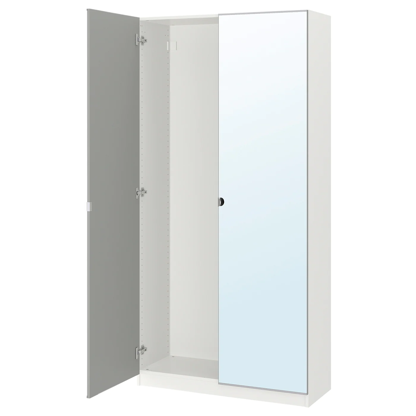 IKEA PAX Wardrobe With 2 Doors White/Vikedal Mirror Glass 39 3/8x14 7/8x79 1/4 " -Ikea Armoi outlet store pax wardrobe with 2 doors white vikedal mirror glass 0646160 pe703980 s5