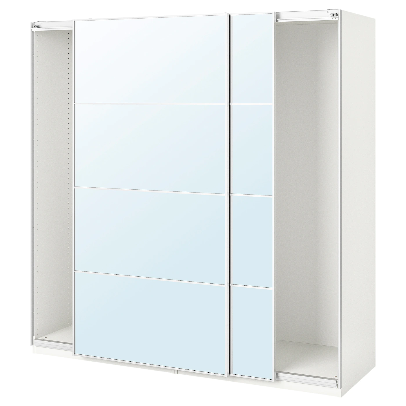 IKEA PAX Wardrobe With Sliding Doors White/Auli Mirror Glass 78 3/4x26x79 1/4 "