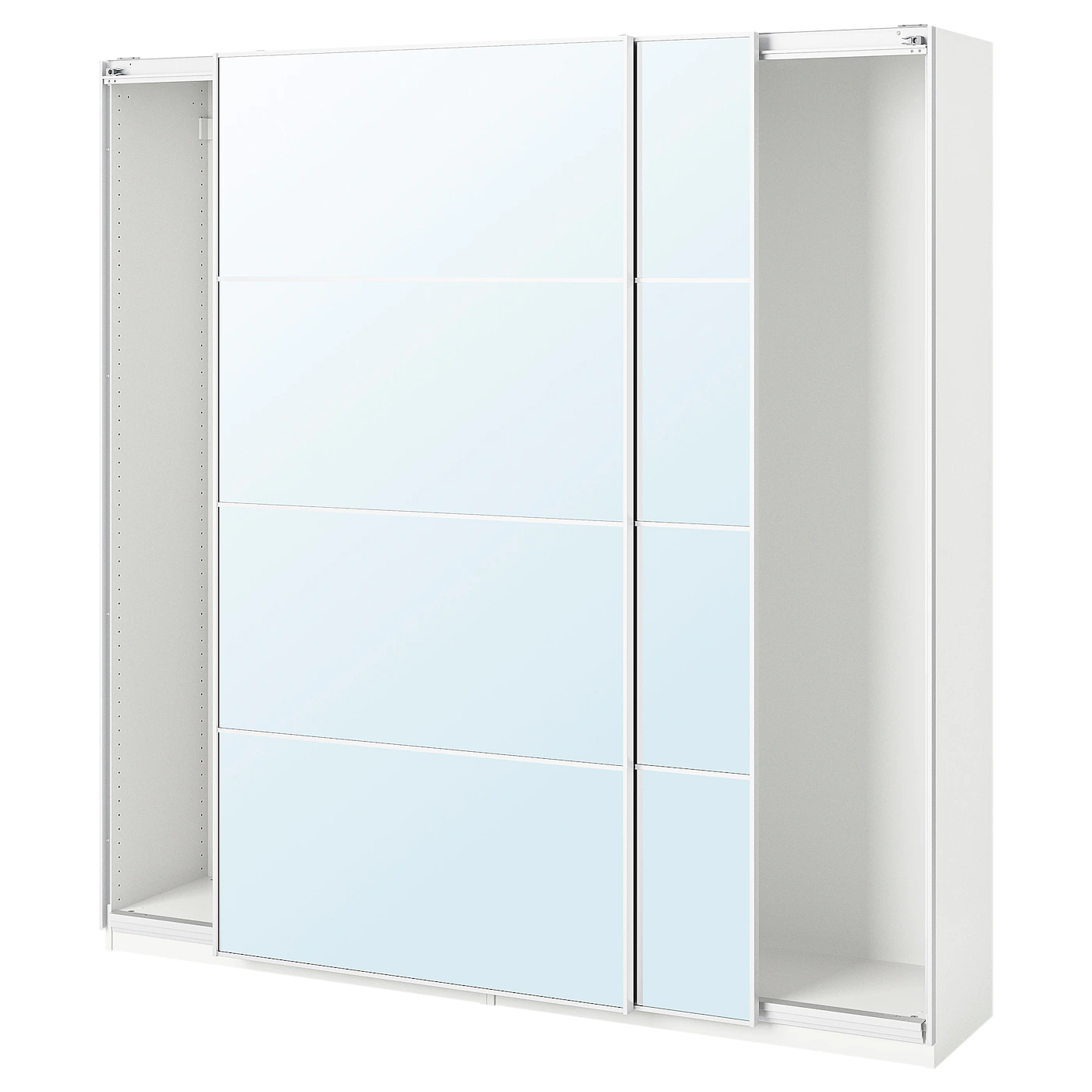 IKEA PAX Wardrobe With Sliding Doors White/Auli Mirror Glass 78 3/4x17 1/8x79 1/4 "