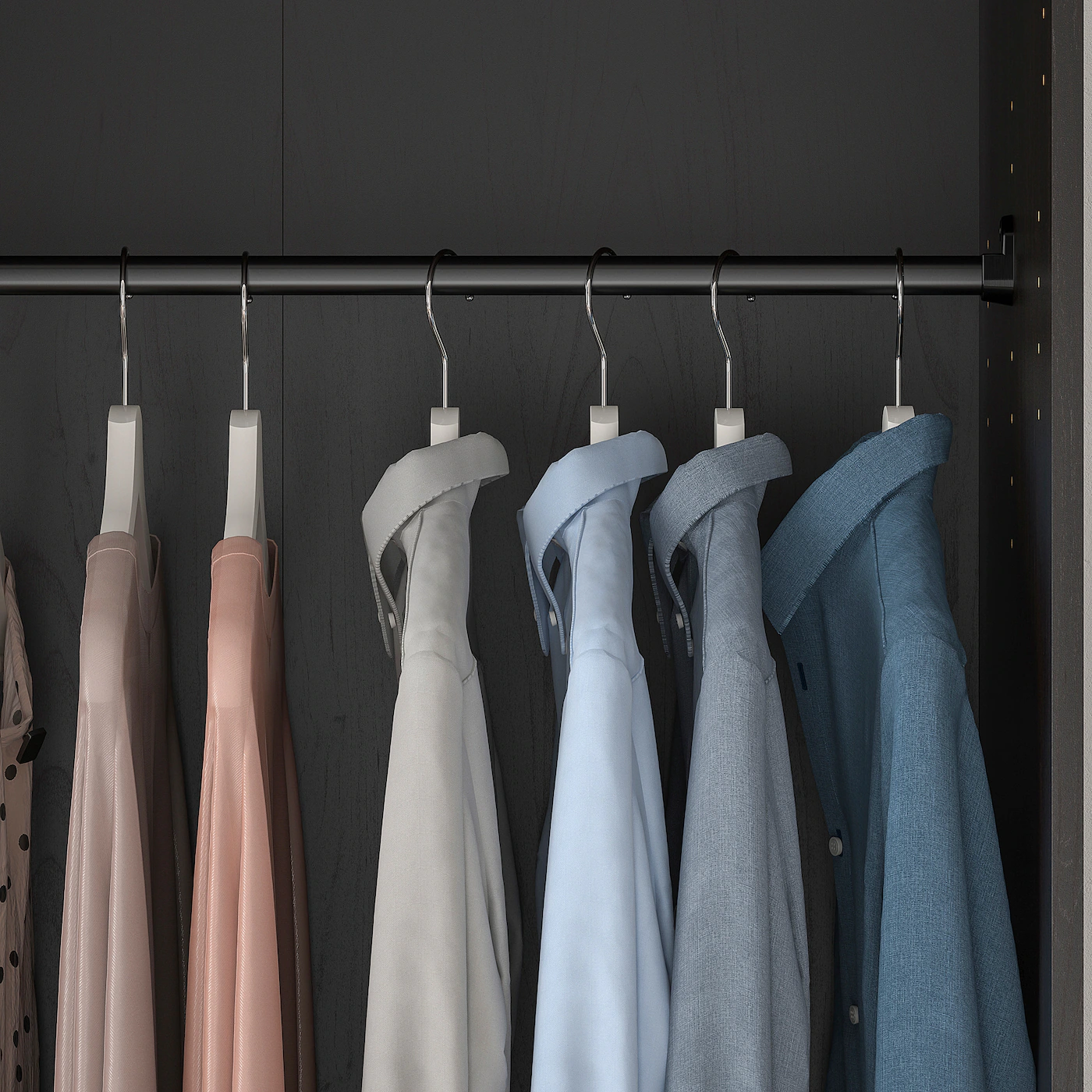 IKEA RAKKESTAD Wardrobe With 2 Doors Blackbrown 31 1/8x69 1/4 " 6 IKEA RAKKESTAD Wardrobe With 2 Doors Blackbrown 31 1/8x69 1/4 " - Image 4