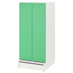 IKEA SMÅSTAD / UPPFÖRA Wardrobe White With Frame/with 3 Shelves 23 5/8x24 3/4x53 1/2 " -Ikea Armoi outlet store smastad uppfoera wardrobe white green with 3 shelves 1099963 pe866025 s5 4