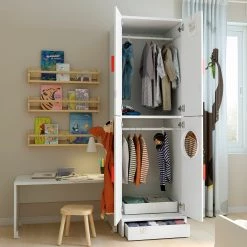 IKEA SMÅSTAD / UPPFÖRA Wardrobe White White/with 2 Clothes Rails 23 5/8x24 3/4x77 1/8 " -Ikea Armoi outlet store smastad uppfoera wardrobe white white with 2 clothes rails 1008778 pe827319 s5