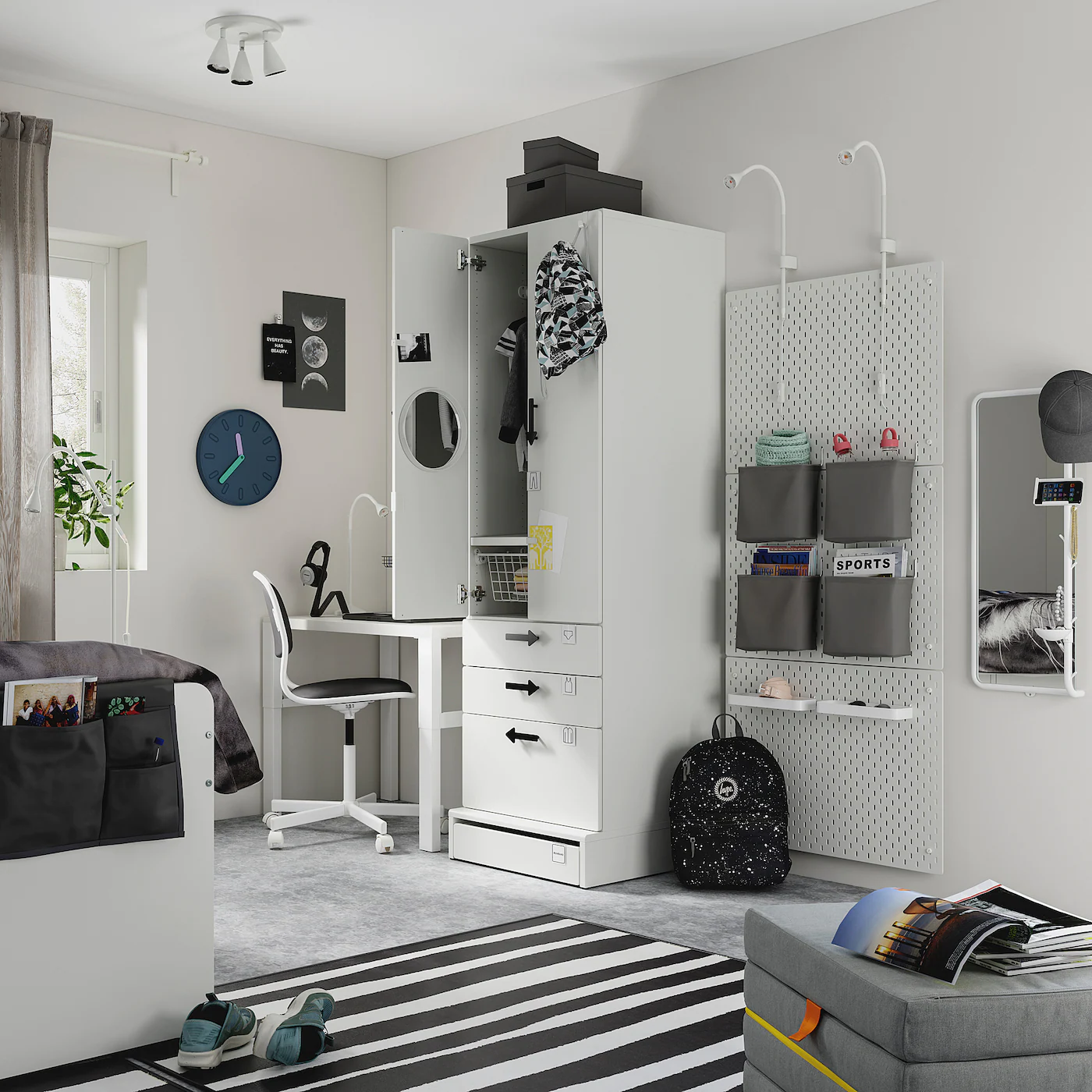 IKEA SMÅSTAD / UPPFÖRA Wardrobe White White/with 3 Drawers 23 5/8x24 3/4x77 1/8 " 8 IKEA SMÅSTAD / UPPFÖRA Wardrobe White White/with 3 Drawers 23 5/8x24 3/4x77 1/8 " - Image 6