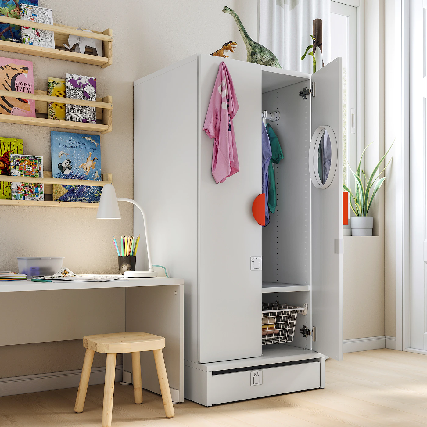 IKEA SMÅSTAD / UPPFÖRA Wardrobe White White/with Frame 23 5/8x24 3/4x53 1/2 " 5 IKEA SMÅSTAD / UPPFÖRA Wardrobe White White/with Frame 23 5/8x24 3/4x53 1/2 " - Image 3