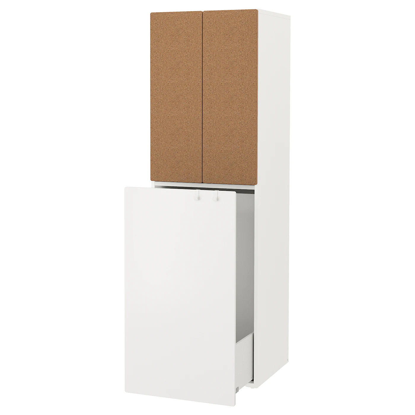 IKEA SMÅSTAD Wardrobe With Pullout Unit White/cork With Clothing Rod 23 5/8x22 1/2x77 1/8 "