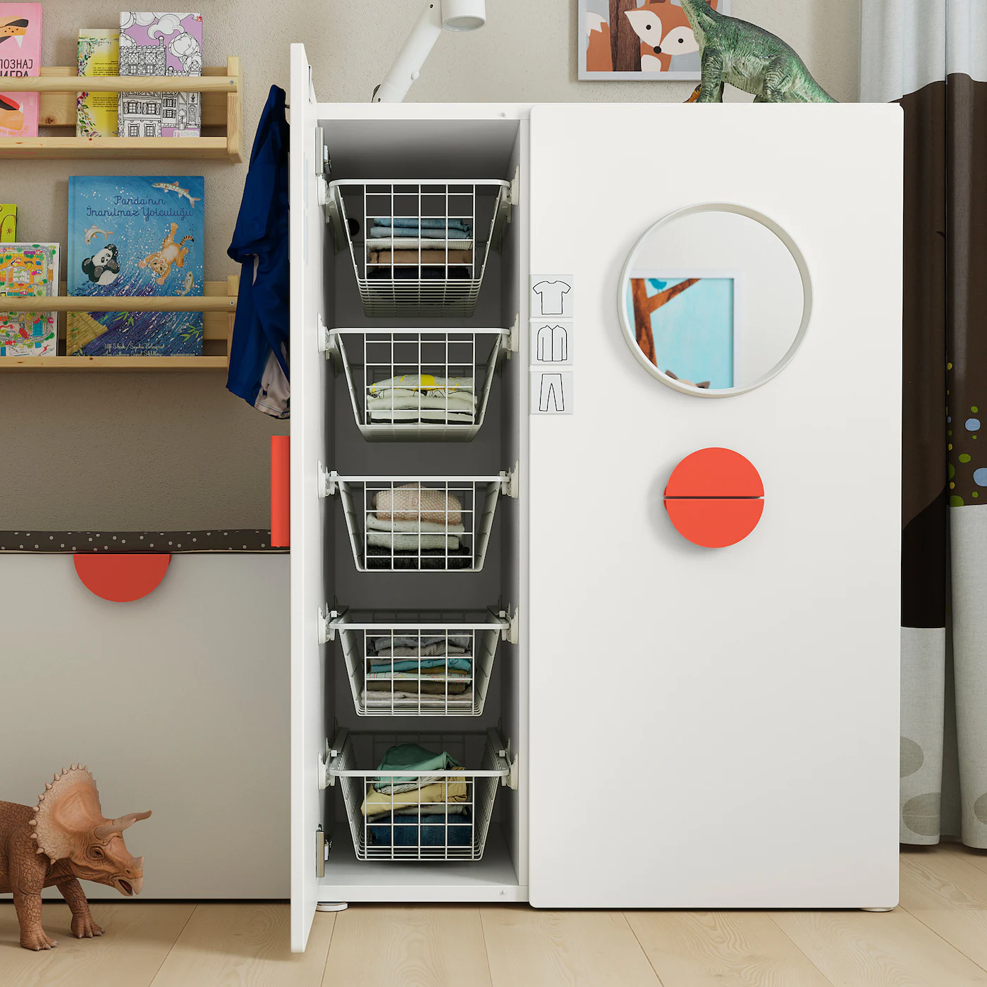 IKEA SMÅSTAD Wardrobe With Pullout Unit White 31 ½x22 ½x42 ½ " 5 IKEA SMÅSTAD Wardrobe With Pullout Unit White 31 ½x22 ½x42 ½ " - Image 3