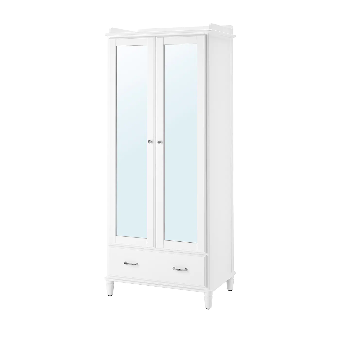 IKEA TYSSEDAL Wardrobe White/mirror Glass 34 5/8x22 7/8x81 7/8 " -Ikea Armoi outlet store tyssedal wardrobe white mirror glass 0626566 pe692870 s5