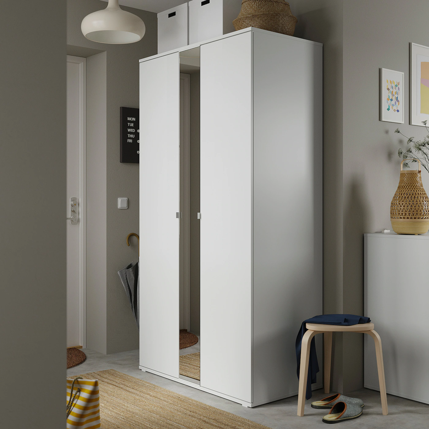 IKEA VIHALS Wardrobe With 2 Doors White 41 3/8x22 1/2x78 3/4 " 5 IKEA VIHALS Wardrobe With 2 Doors White 41 3/8x22 1/2x78 3/4 " - Image 3
